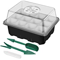 ANBET 3 Piezas Bandeja Semillas- Bandeja de Germinacion para Semillas- Bandejas de Cultivo de Invernadero con Base y…